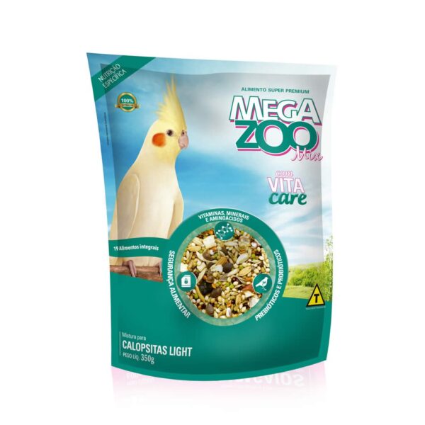 15137361845 Mix20Calopsitas20Light20MegaZoo20 20350g Ninovet Distribuidora