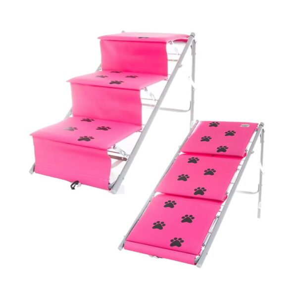 15144564827 escada para pets tubline rosa duas Ninovet Distribuidora