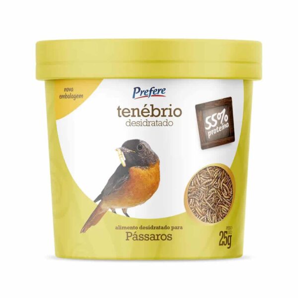 15244002474 Tenebrio20Desidratado20Pote2025g20Prefere20 20Nutricao20Ideal20para20Passaros Ninovet Distribuidora