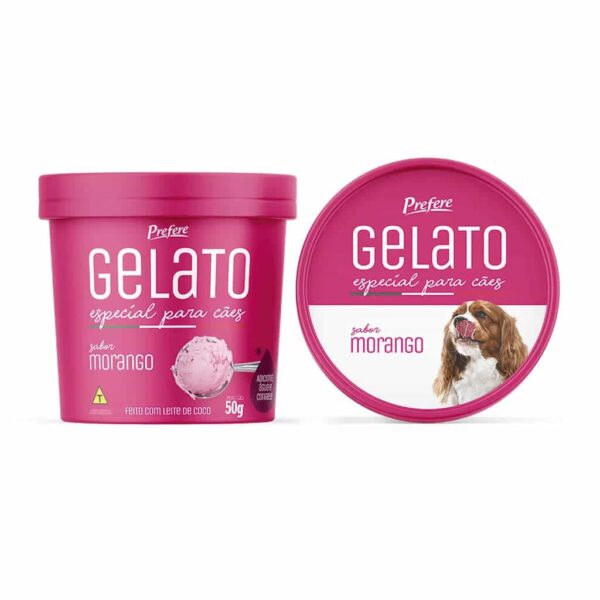 15261045342 sorvete gelato morango 50g 2 Ninovet Distribuidora