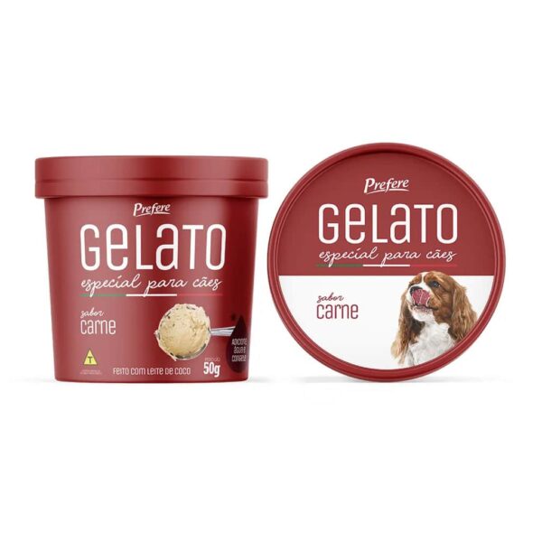 15261250603 Prefere20Gelato20para20caes20sabor20Carne2050g2 Ninovet Distribuidora