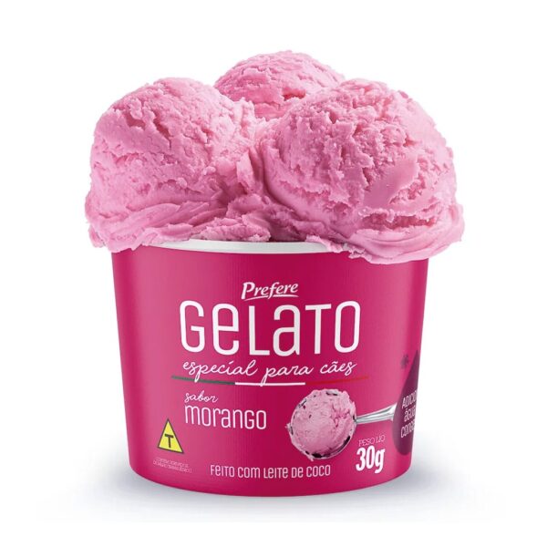 15261256650 Prefere20Gelato20para20caes20sabor20Morango2030g Ninovet Distribuidora