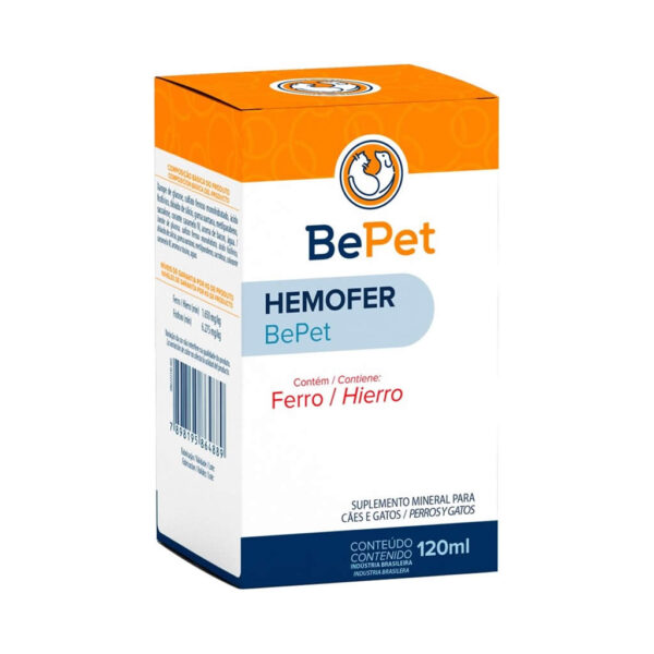 15261507844 Hemofer20Suplemento20Mineral20Caes20E20Gatos20120ml20Bepet Ninovet Distribuidora